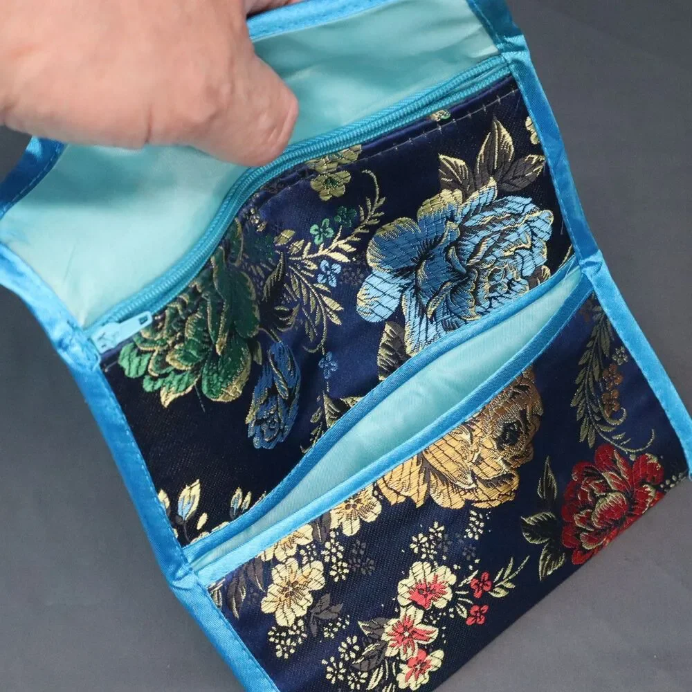 Silk Oriental Tri-fold Wallet 7x3.5
